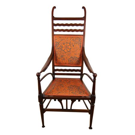 Art Nouveau or Arts & Crafts highback chair - The Sitting Place