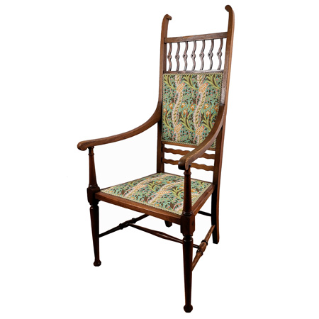 Arts & Crafts Oak High Back armchair - The Sitting Place
