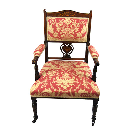 Edwardian inlaid armchair - The Sitting Place