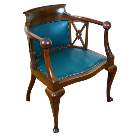 Edwardian tub-shaped desk chair - The Sitting Place