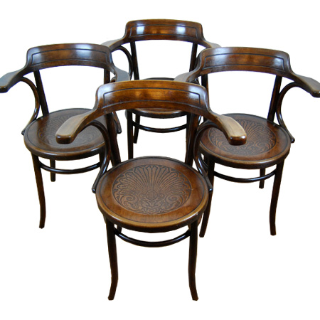 Fischel bentwood captain chairs - The Sitting Place
