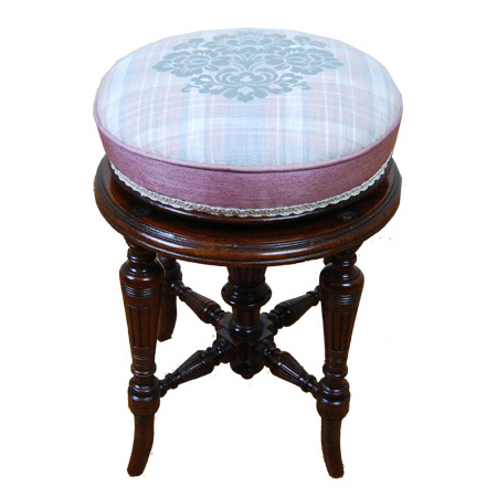 Antique mahogany piano stool by J Fitter - The Sitting Place