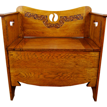 Liberty Arts & Crafts oak settle - The Sitting Place