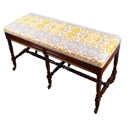 Victorian parcel gilt duet stool - The Sitting Place