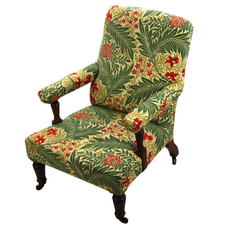 Victorian upholstered oak armchair by Gillows - The Sitting Place