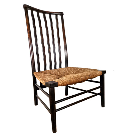 Liberty & co William Morris rush seat fireside chair - The Sitting Place