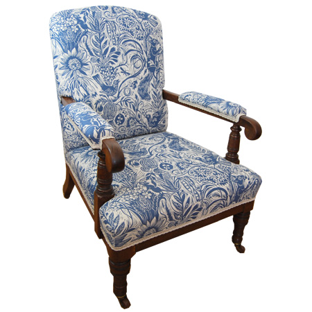Victorian upholstered armchair by Marsh, Jones & Cribb- The Sitting Place